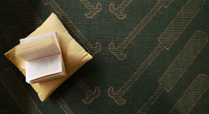 Ottathuzha carpet (Green, 9 x 6 Feet Carpet Size) by Urban Ladder - - 
