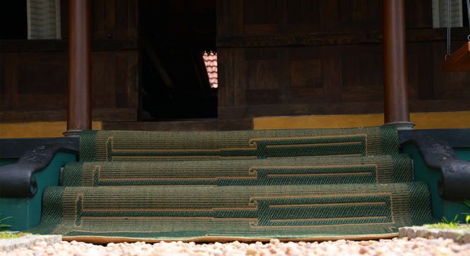 Pankayam carpet (Green, 9 x 6 Feet Carpet Size) by Urban Ladder - - 