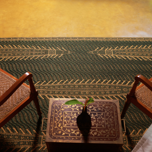 Carpets And Rugs In Thiruvananthapuram Design Vallamkali Green Abstract Natural Sisal 9 X 6 Feet Carpet