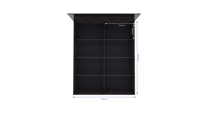 Arisa Queen Bed Wenge (Wenge Finish, Queen Bed Size, Box Storage Type) by Urban Ladder - Front View Design 1 - 909255