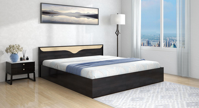 Caily Queen Bed Wenge (Wenge Finish, Queen Bed Size, Box Storage Type) by Urban Ladder - Cross View Design 1 - 909262