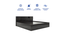 Hideki Goldline Queen Bed Wenge (Wenge Finish, Queen Bed Size, Box Storage Type) by Urban Ladder - Design 1 Side View - 909325
