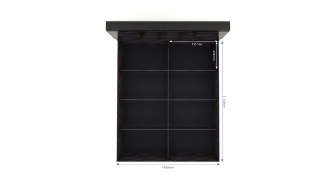Tsukiko Queen Bed Wenge (Wenge Finish, Queen Bed Size, Box Storage Type) by Urban Ladder - Front View Design 1 - 909387