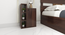 Kairi Bedside Table Walnut. (Walnut Finish) by Urban Ladder - Design 1 Side View - 909467