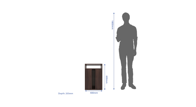 Ren Side Table Walnut (Walnut Finish) by Urban Ladder - Cross View Design 1 - 909501