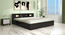 Kumiko Queen Bed Wenge (Wenge Finish, King Bed Size, Box Storage Type) by Urban Ladder - Design 1 Side View - 909516
