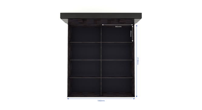 Tsukiko Queen Bed Wenge (Wenge Finish, King Bed Size, Box Storage Type) by Urban Ladder - Front View Design 1 - 909536