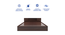 Hoshi Queen Bed Wenge (Walnut Finish, Queen Bed Size, Box Storage Type) by Urban Ladder - Front View Design 1 - 909597