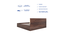 Nikki Queen Bed Wenge (Walnut Finish, Queen Bed Size, Box Storage Type) by Urban Ladder - Design 1 Dimension - 909669