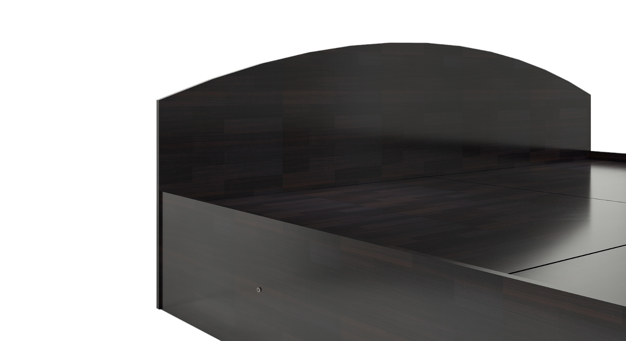 Daiki Engineered Wood King Size Box Storage Platform Bed in Wenge