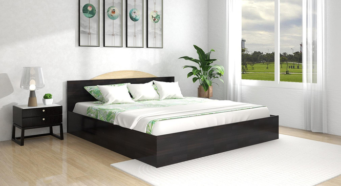 Arisa Queen Bed Wenge (Wenge Finish, King Bed Size, Box Storage Type) by Urban Ladder - Cross View Design 1 - 909687
