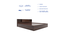 Kaito Queen Bed Wenge (Walnut Finish, King Bed Size, Box Storage Type) by Urban Ladder - Cross View Design 1 - 909811