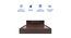 Kaito Queen Bed Wenge (Walnut Finish, King Bed Size, Box Storage Type) by Urban Ladder - Design 1 Side View - 909814