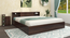 Kaito Queen Bed Wenge (Walnut Finish, King Bed Size, Box Storage Type) by Urban Ladder - Design 1 Dimension - 909820