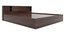 Kaito Queen Bed Wenge (Walnut Finish, King Bed Size, Box Storage Type) by Urban Ladder - Design 1 Side View - 909828