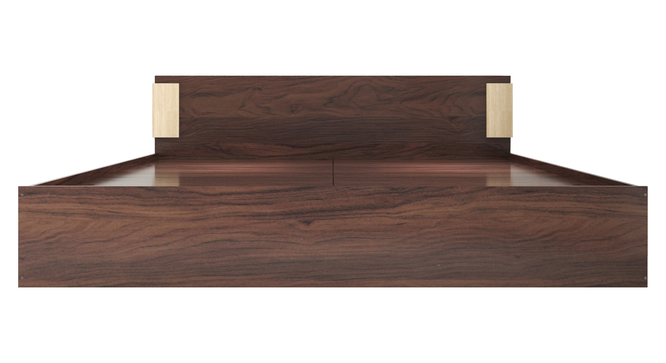 Nikki Queen Bed Wenge (Walnut Finish, King Bed Size, Box Storage Type) by Urban Ladder - Front View Design 1 - 909839