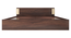 Nikki Queen Bed Wenge (Walnut Finish, King Bed Size, Box Storage Type) by Urban Ladder - Front View Design 1 - 909839