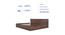 Nikki Queen Bed Wenge (Walnut Finish, King Bed Size, Box Storage Type) by Urban Ladder - Design 1 Side View - 909882