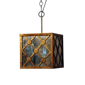 Chandeliers Design Gold checked iron ceiling lamp (Brown)