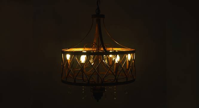 6 light Gold Chandelier (Gold) by Urban Ladder - - 