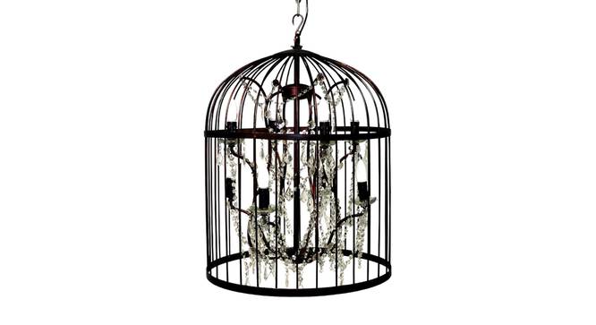 CAGE 8 light Chandelier (Black) by Urban Ladder - - 