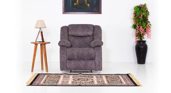 Nirvana 1 Seater Manual Recliner (Grey, One Seater) by Urban Ladder - - 