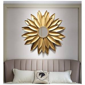handicrafts town Gold Metal Round Wall Mirror-picture-18