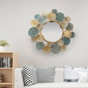 handicrafts town Multicolor Metal Round Wall Mirror-picture-29