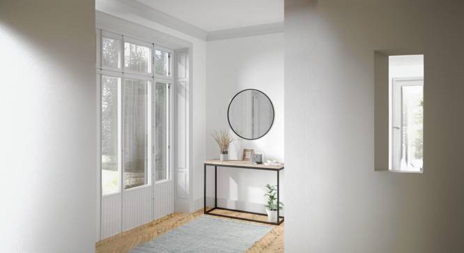 Black Round Mirror. (Black) by Urban Ladder - Cross View Design 1 - 914510