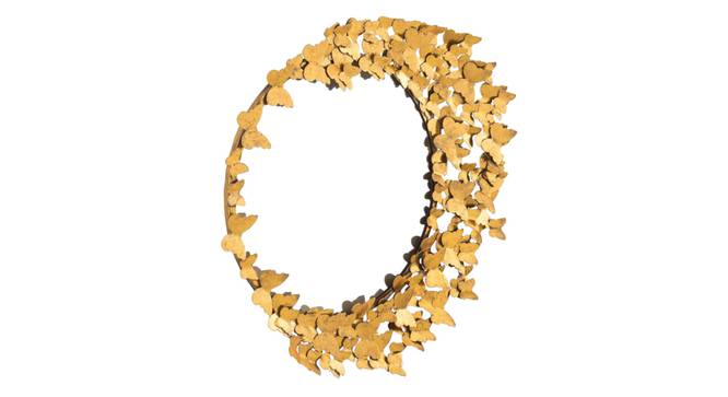 Butterfly Wall Mirror. (Gold) by Urban Ladder - Front View Design 1 - 914535