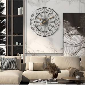 Wall Clocks Design Black Metal Irregular Analog Wall Clock