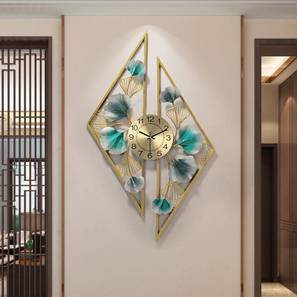Wall Clocks Design Gold Metal Irregular Analog Wall Clock