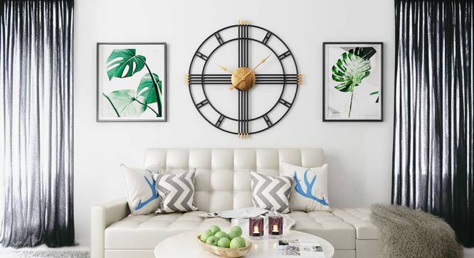 Metal  Wall Clock (Black) by Urban Ladder - Cross View Design 1 - 914615