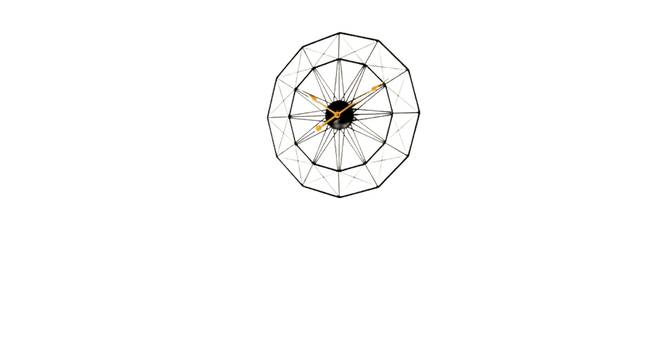Black Wall. Clock (Black) by Urban Ladder - Front View Design 1 - 914633