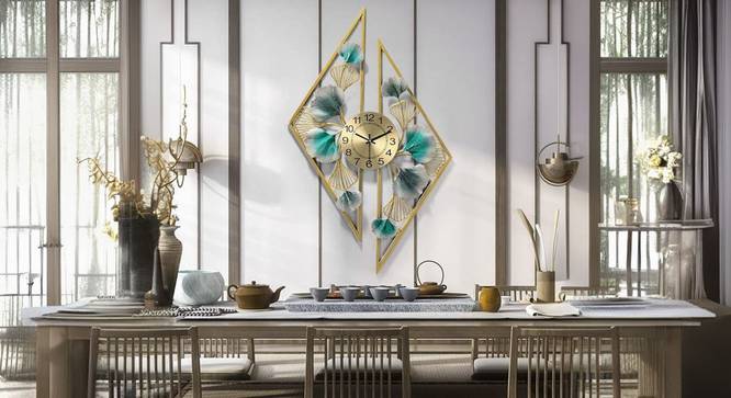Dunnes  Wall Clock (Gold) by Urban Ladder - Front View Design 1 - 914638
