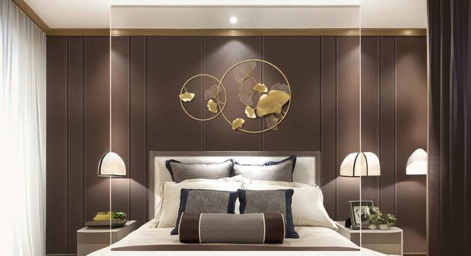 Double Circle Wall Art (Gold) by Urban Ladder - Front View Design 1 - 914649