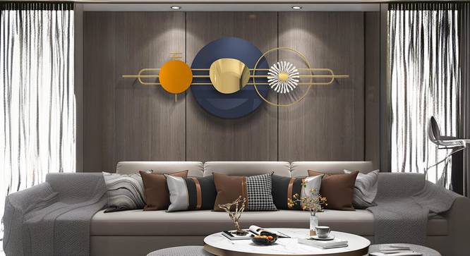 Azul Metal Wall Art. (Blue) by Urban Ladder - Cross View Design 1 - 914695