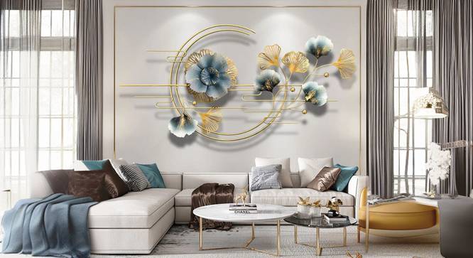 Majestic Bouquet Metal Wall Art. (Grey) by Urban Ladder - Cross View Design 1 - 914711