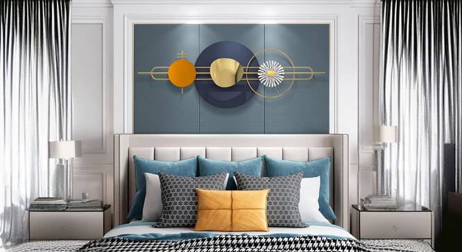 Azul Metal Wall Art. (Blue) by Urban Ladder - Front View Design 1 - 914714