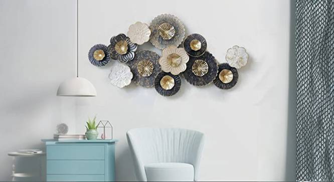 Cosmoliving   Metal Wall Art (Grey) by Urban Ladder - Cross View Design 1 - 914778