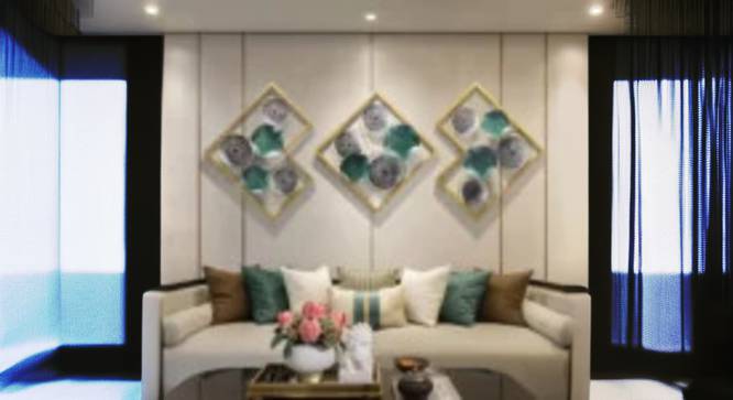 Lotus Leaves Wall Decor Metal Wall Art (Multicolor) by Urban Ladder - Front View Design 1 - 914812