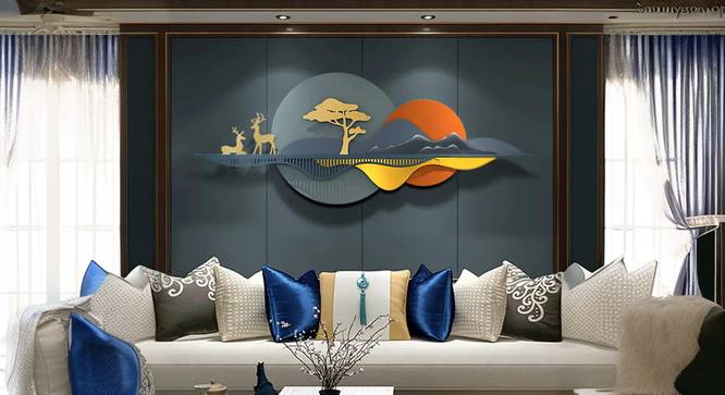 Metallic Scenery Wall Art. (Multicolor) by Urban Ladder - Front View Design 1 - 914815