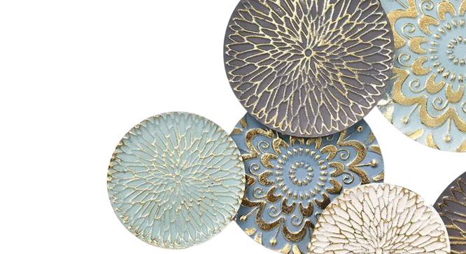 Multicolor Wall Plates Metal Wall Art. (Multicolor) by Urban Ladder - Front View Design 1 - 914817