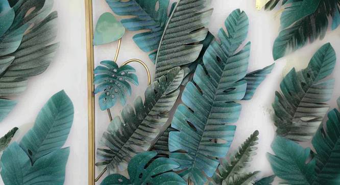 Green And Golden Frame Metal Wall Art. (Green) by Urban Ladder - Cross View Design 1 - 914892