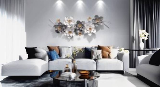 Black & White Metal Wall Art (Multicolor) by Urban Ladder - Front View Design 1 - 914905