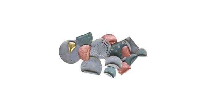 Gray And Green Abstract  Metal Wall Art (Grey) by Urban Ladder - Front View Design 1 - 914919