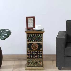 4 Drawers Design Solid Wood Chest of 4 Drawers in Handpainted Finish