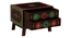 Hand-Painted Solid Wood Bedside Table In Multi-Colour (Handpainted Finish) by Urban Ladder - - 