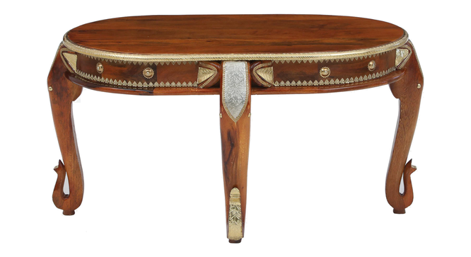 Solid Wood Coffee Table In Teak Finish (Teak Finish) by Urban Ladder - - 