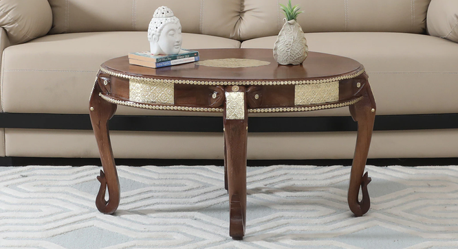 Solid Wood Coffee Table In Walnut Finish (Walnut Finish) by Urban Ladder - - 915188